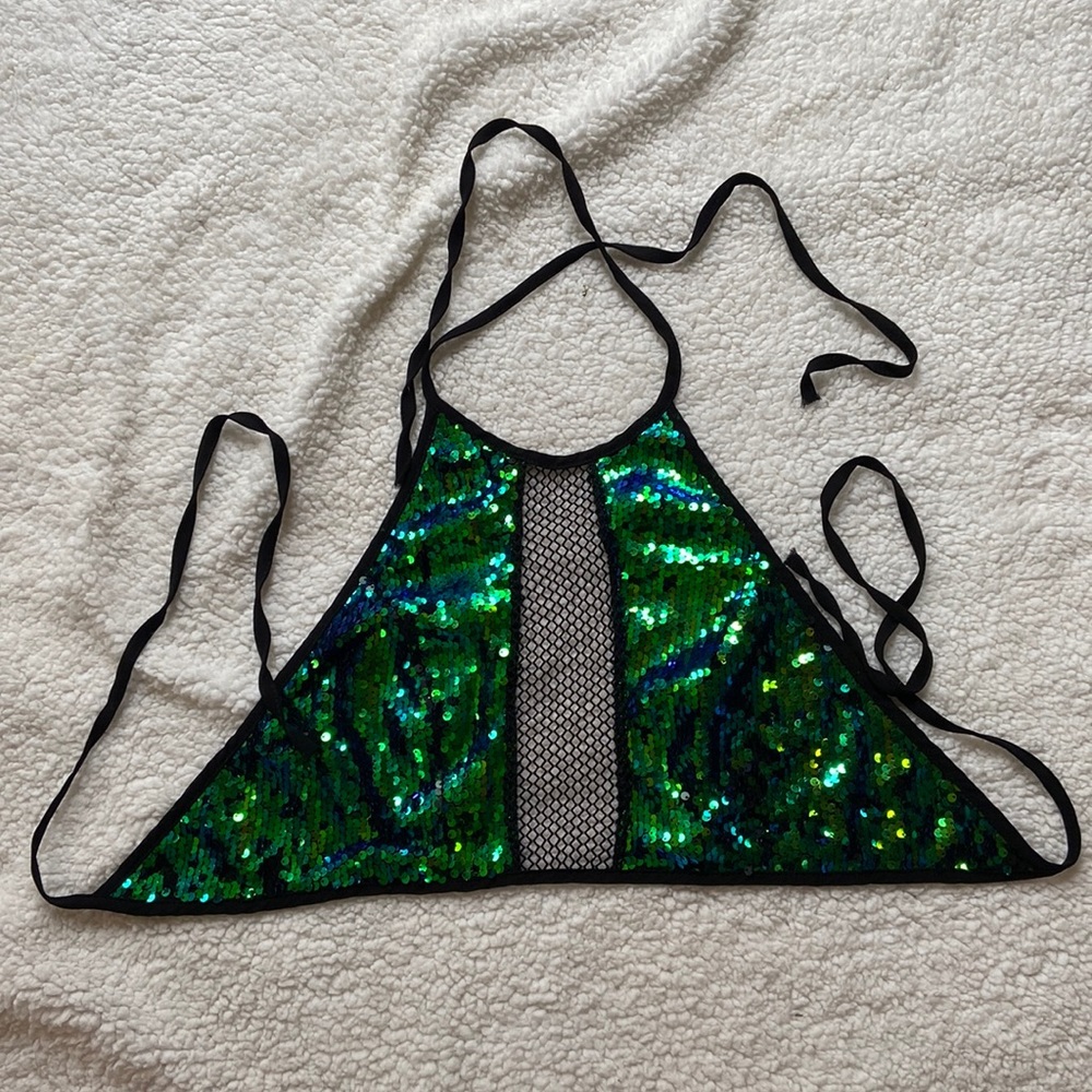 Sequin halter top